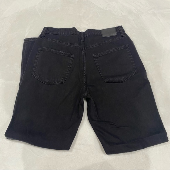 AERO NWT Women’s High-Rise Distressed Mom Jeans - black, size 8 - Picture 5 of 13